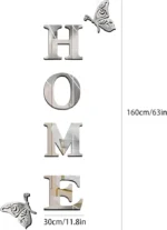 Home Sign Letters Wall Decor, Acrylic Mirror Wall Stickers Family Wall Decoration for Living Room Bedroom Home Hallway - Image 5