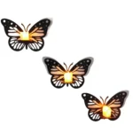 Decorative Butterfly Wall Shelf with Candlestick - Image 5