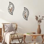 Mounted Art Leaf Wall Decor Mirror - Wall Mirror - Mirror