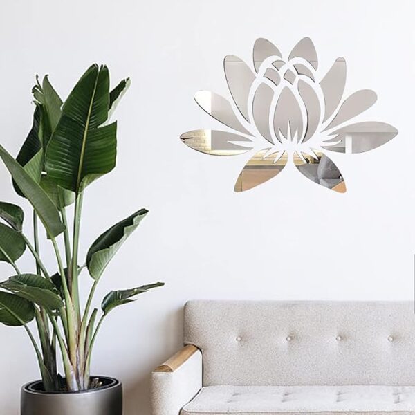 Lotus Flower Mirror - Modern Home Decal