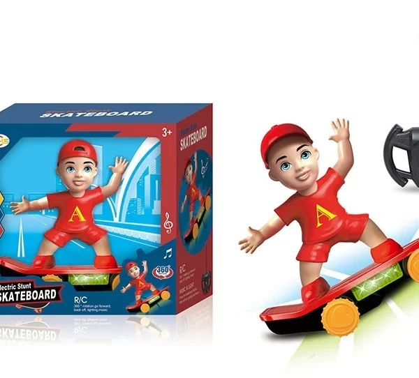 Electric RC Stunt Skateboard | 360° Spinning Remote Control Skateboard Toy | Ages 3+ | 26.5 x 12.9 x 25 cm