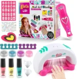 MBK 3684 Nail Art Studio for Kids | Nail Dryer with Light | Strippable Polish | DIY Nail Design Kit - Image 2
