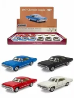 KiNSMART 1967 Chevrolet Impala | 1:43 Scale Die-Cast Metal Model Car | Pull-Back Action, Openable Doors – KT5418D (EOC Series, 1x12 Assortment)