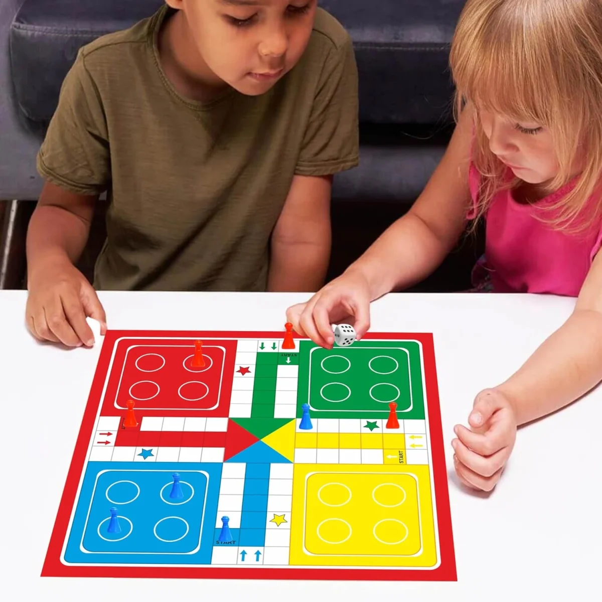 Creative's Millennium Ludo & Snakes & Ladders Board Game | 2-in-1 Family Fun! - Image 1
