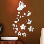 Butterflies & Flowers Mirror - Modern Home Decoration